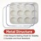 Silicone Muffin Pan, Metal Reinforced Frame Cupcake Pan 12 Cups Regular Size Easy to Move in or Out of Oven Non-Stick (2)